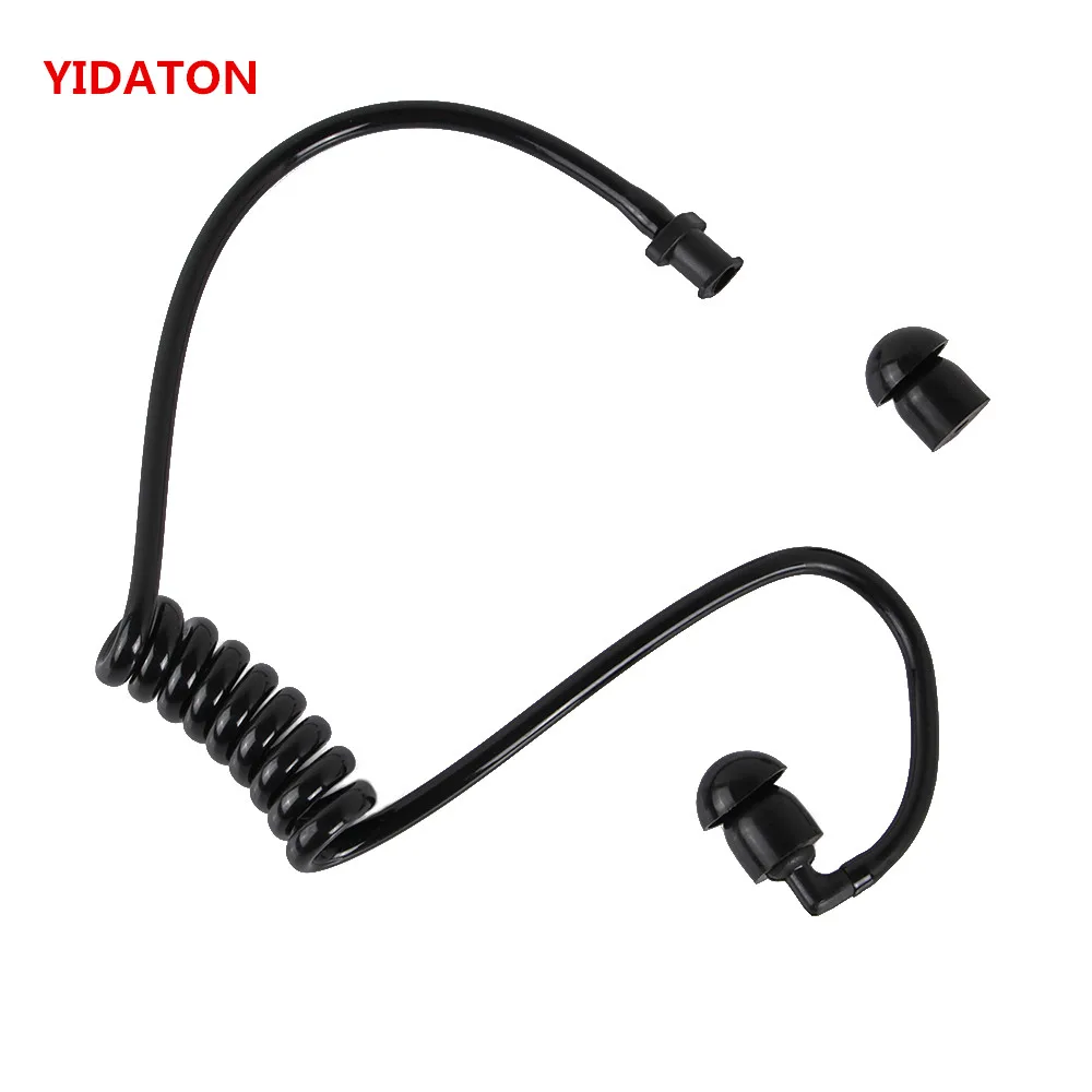 YIDATON 10PCS/lot Black Detachable air tube with earbuds for Motorola For Kenwood for Yaesu two way radio acoustic tube headset