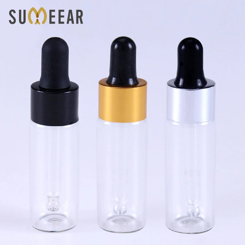 

50Piece/Lot 15ml Mini Essential Oil Bottles Perfume Bottle Glass Makeup Portable Aromatherapy Oil With Glass Dropper