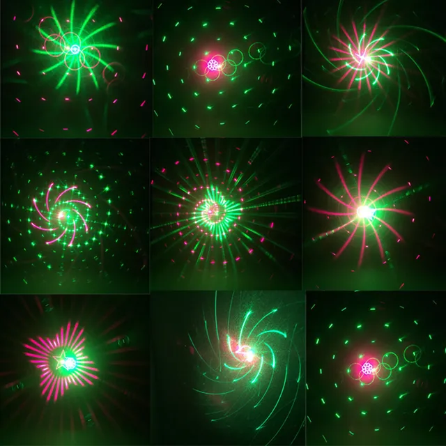 thrisdar 20 patterns moving christmas laser projector lamp red green