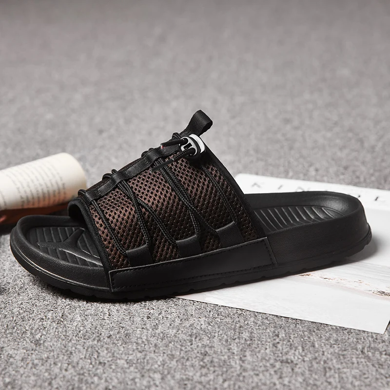 

Ifrich Men High Quality Adult Slipper Soft Beach Slippers Mesh Breathable Summer Male Casual Shoes Anti Slip Men Water Slippers