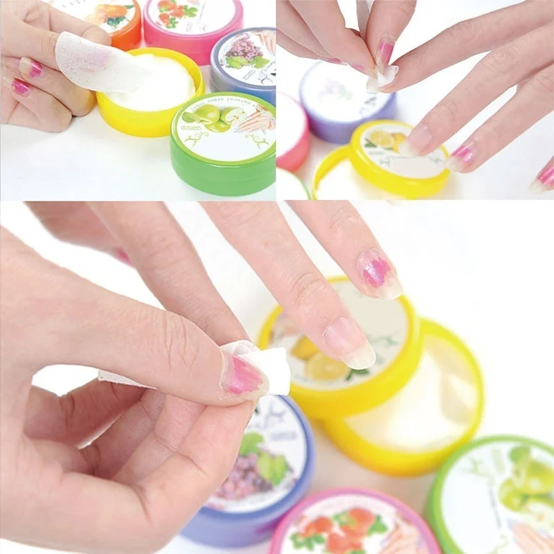 

3pcs Random Oil Nail Polish Remover Resurrection Cotton Towel Effectively Fresh Fruit Lint-free Wipes Napkins For Manicure Tools
