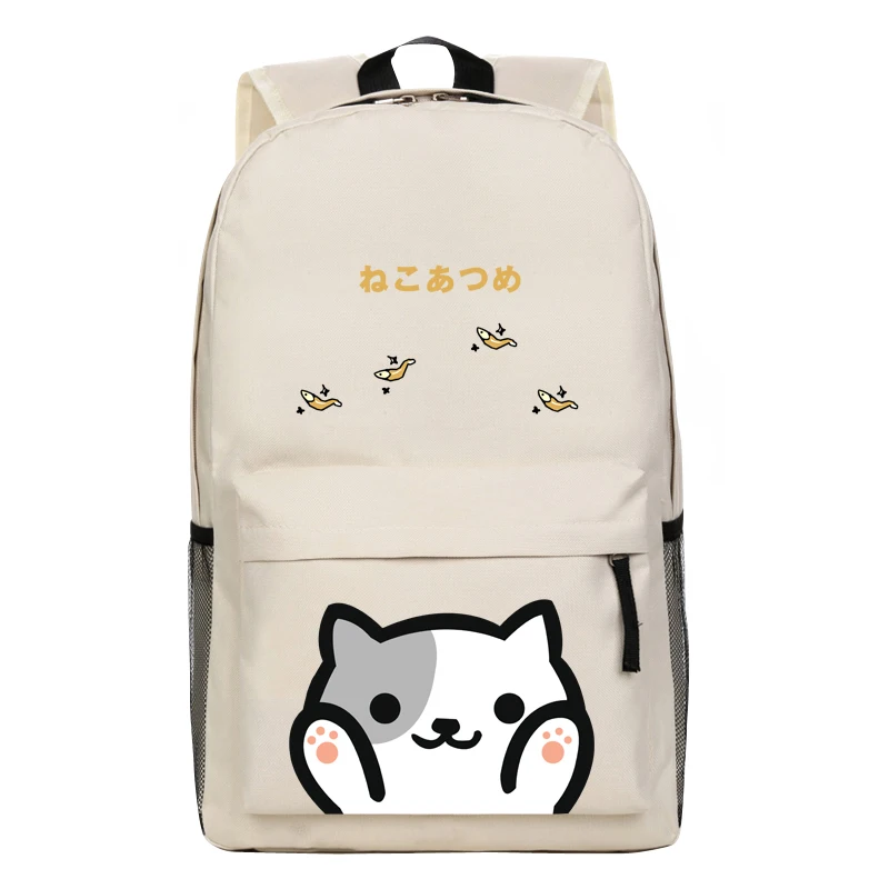 Новое поступление милый школьный рюкзак с кошкой Game Neko atsum сумка через плечо для