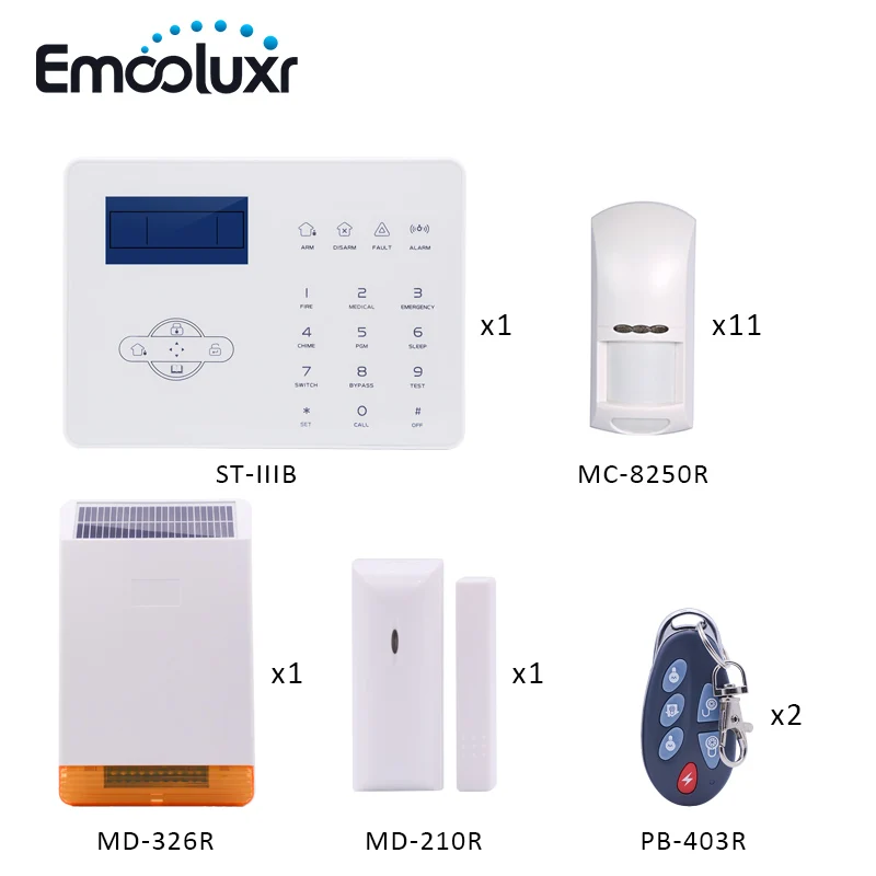 DIY Home Alarm System GSM PSTN Burglar Alarm Security System with Pet Friendly PIR Detector and