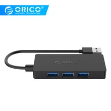 ORICO 4 Порты и разъёмы USB3.0 концентратор прямоугольник мини-концентратор с OTG Функция для Windows и Mac OS-черный/белый(HS4U-U3