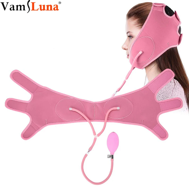 

Face Slimming Mask with Inflatable Face-Lifting Belt, Natural V Face Cheek Chin Lifting Tight Band, Face Slimming Facelifting