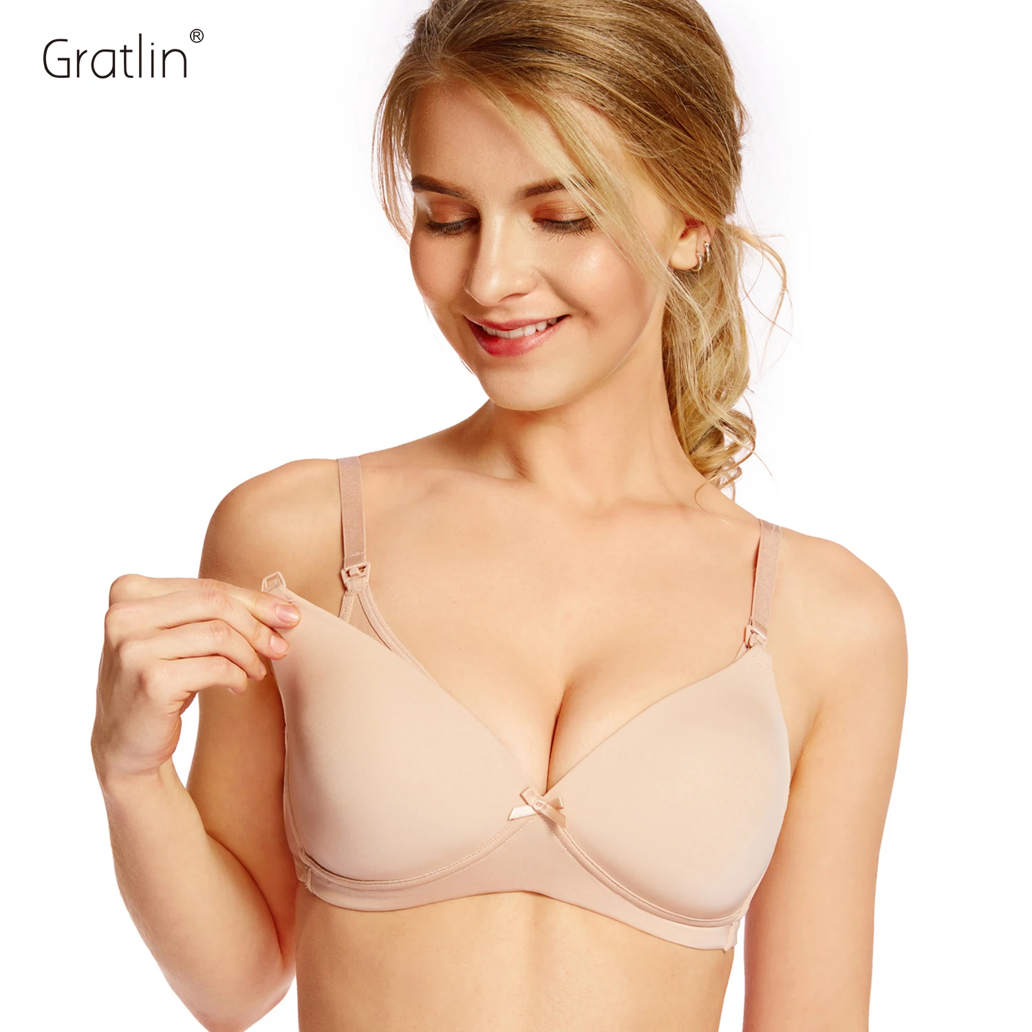 Soutien-gorge d'allaitement femme GRATLIN basique légèrement rembourré sans fil