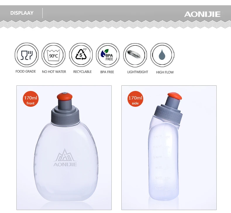 2 шт AONIJIE SD05 SD06 бутылка для воды контейнер для хранения BPA бесплатно для бега гидратационный пояс Рюкзак, Сумка-пояс жилет кемпинг