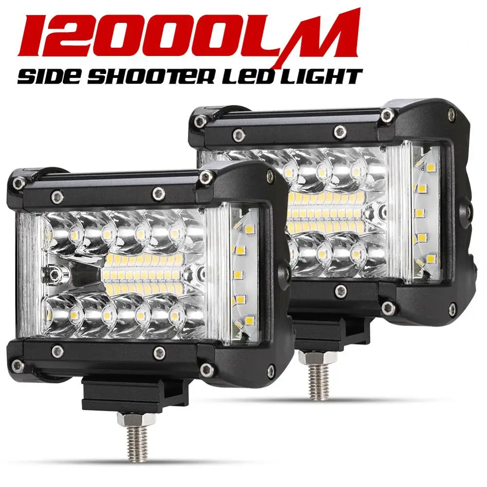 

2Pcs 4pcs LED Light Bar, 4inch OffRoad Tractor Driving Lights LED Pods Spot Flood Combo Beam Fog Work Lights IP68 Waterproof Led