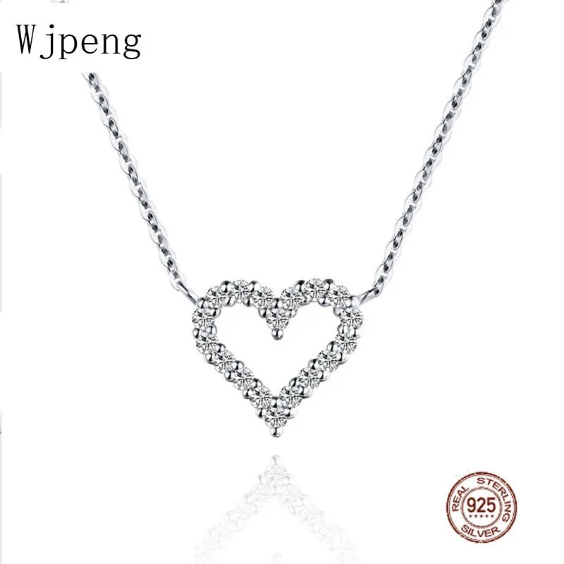 

Korea Sweet Love S925 Sterling Silver Necklace Statement Bridal Gift Cute Gold and Silver Necklace Jewelry Fashion Jewelry 2019