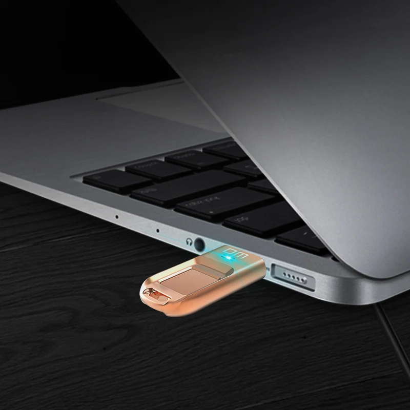  DM PD065 High-speed USB Flash Drive Recognition Fingerprint Encrypted Usb stick 32GB 64GB Pen Drive
