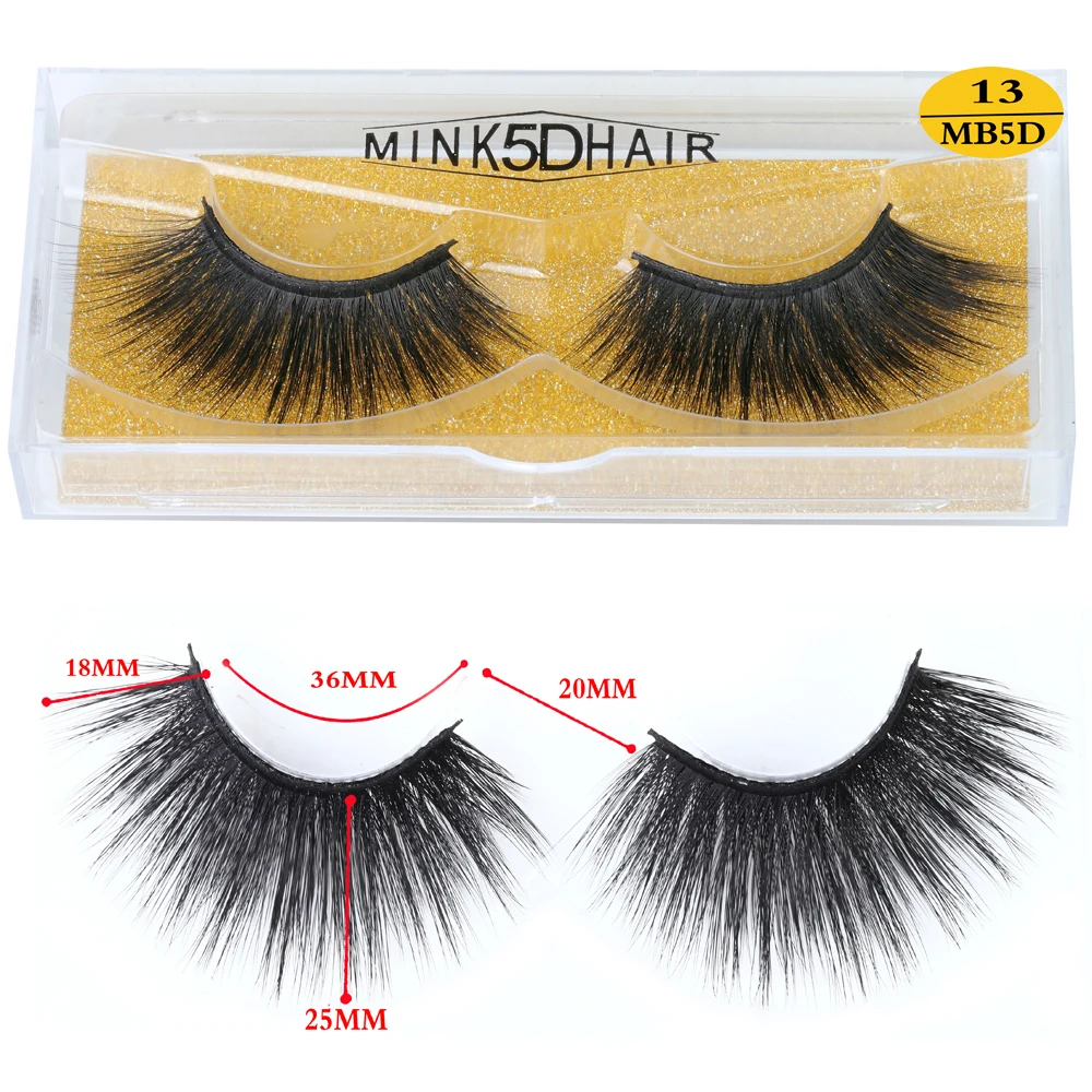 MB 25 мм Lashes 5D норковые ресницы удлиненной длины 3D накладные ресницы большие драматические объемные 25 мм ресницы накладные ресницы - Цвет: MB5D-13