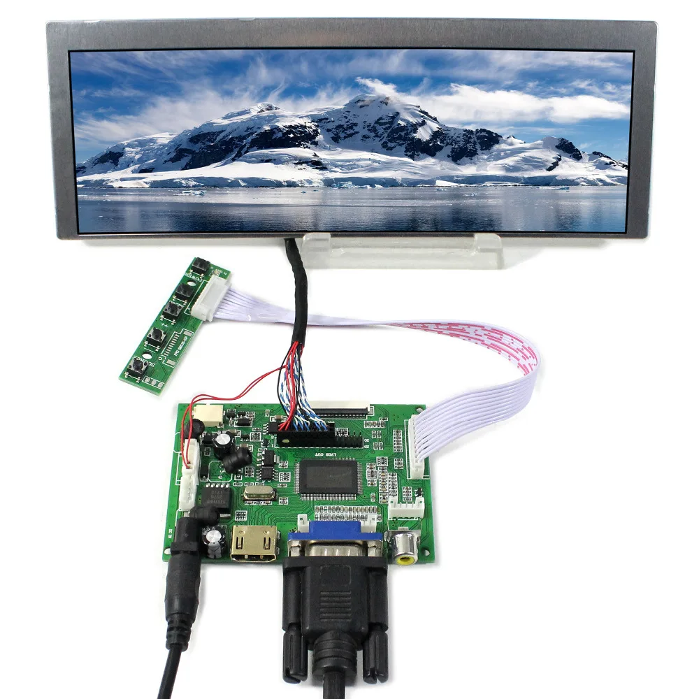 

9.1" LQ091B1LW01 822X260 LCD Screen work with HDMI VGA 2AV LCD Controller Board