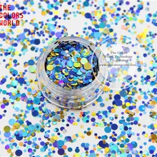 RA321-179 разноцветные Круглые пайетки в горошек для дизайна ногтей, геля для ногтей, макияжа и украшения своими руками