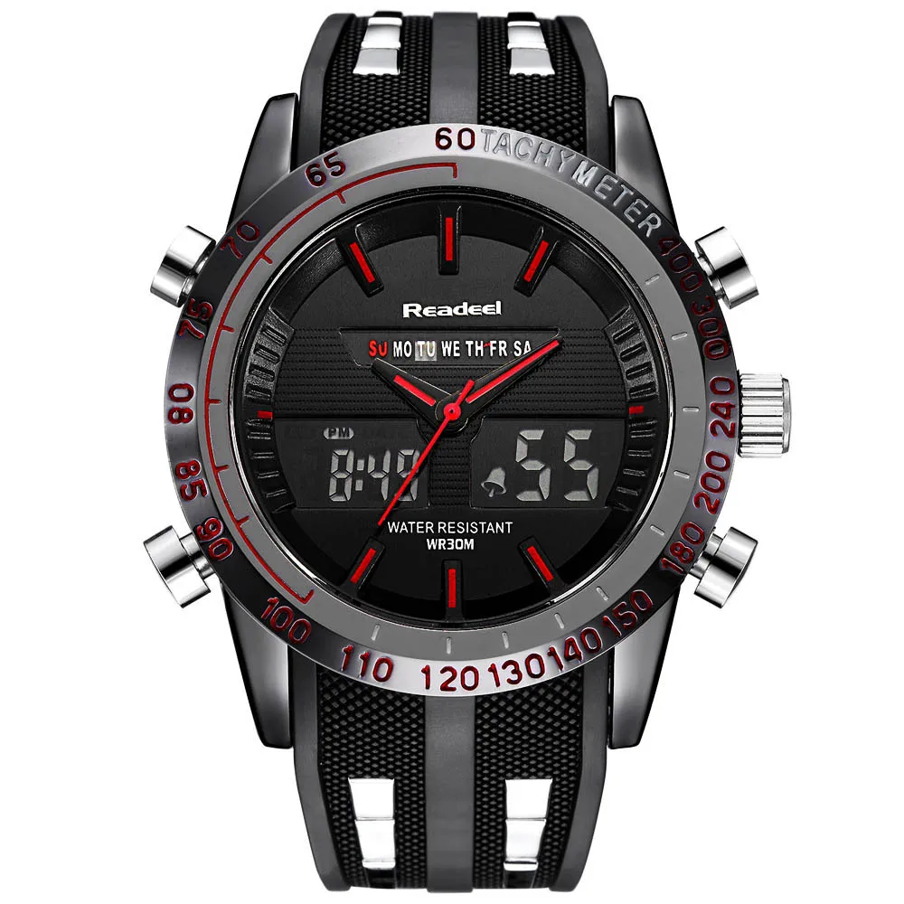 Men Sport Watch Digital Analog Military Luxury Watch Men LED Male Clock Casual Wrist Digital-Watch
