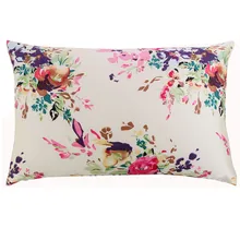 New Free shipping 100 nature mulberry floral silk pillowcase zipper pillowcases font b pillow b font