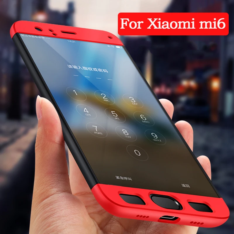 

UTOPER Original 360 Full Protector Case For Xiaomi mi6 mi 6 Case Red Fashion Hard Hybrid Plastic Cover For Xiomi mi6 mi 6 Shell