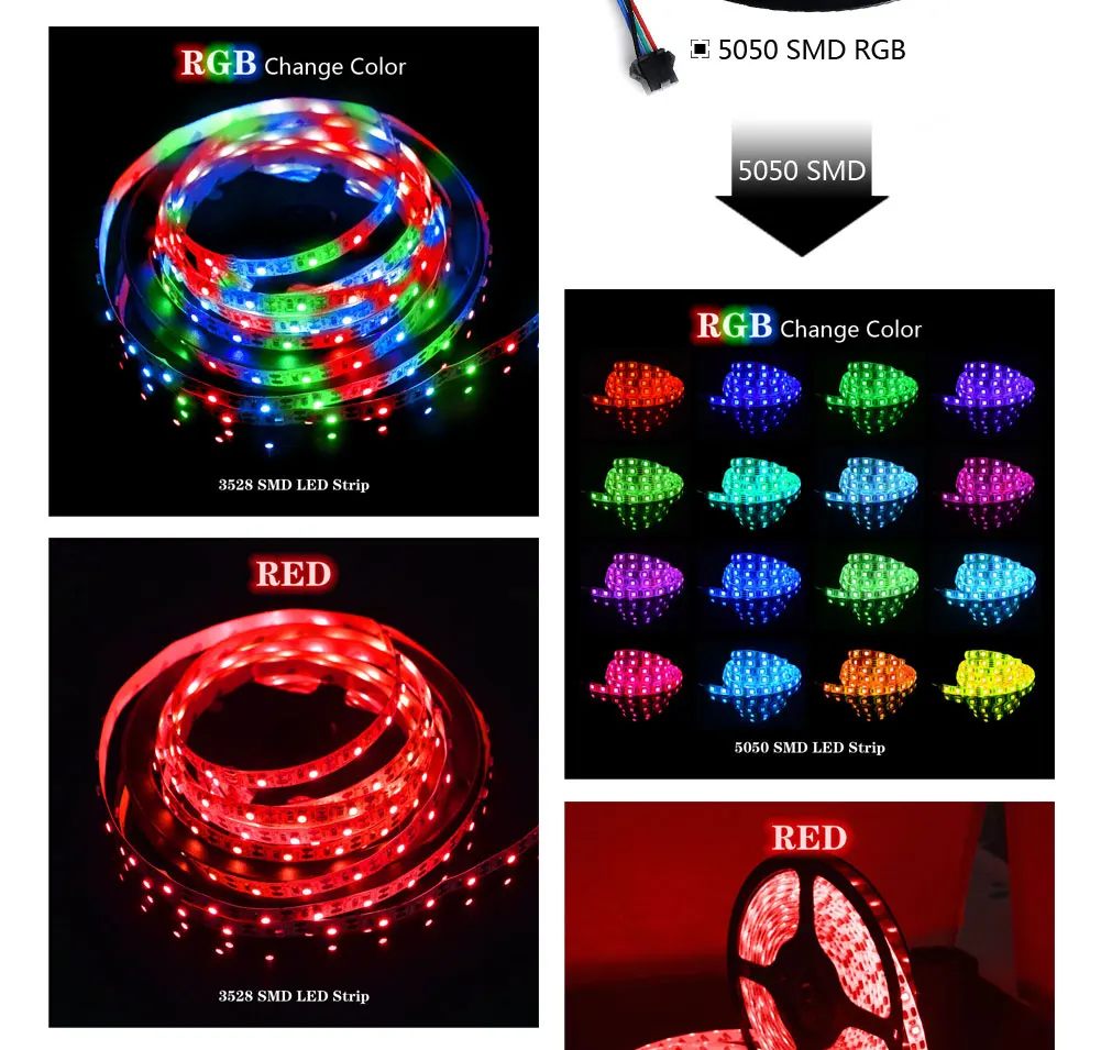 Дешевая Светодиодная лента с питанием от USB, подсветка, RGB, водонепроницаемая, 3528SMD 5050SMD 0,5, 1, 2, 5 м, DC, 5 В, подсветка, домашнее украшение