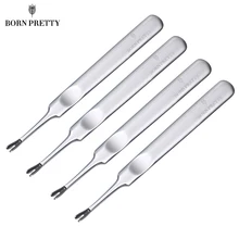 BORN PRETTY Серебряный инструмент для удаления омертвевшей кожи кусачки толкатель триммер для кутикулы мозолей вилка Маникюрный Инструмент для дизайна ногтей