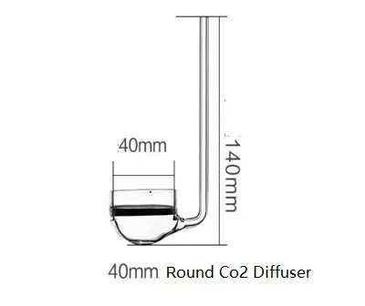 ADA Quailty VIV мини плоский круглый нижний стеклянный регулятор для аквариума подвесной СО2 распылитель аквариума для растений для выращивания рыб - Цвет: Round Diffuser 40