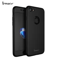 IPAKY Original 360 funda para iPhone 7/7 Plus PC 360 funda de cuerpo entero + protector de pantalla de vidrio templado funda de lujo para iPhone 7
