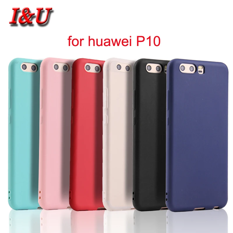 

For Huawei P10 case Silicone tpu Soft Back Cover For Huawei P10 Matte solid colors Case Candy Colors cover