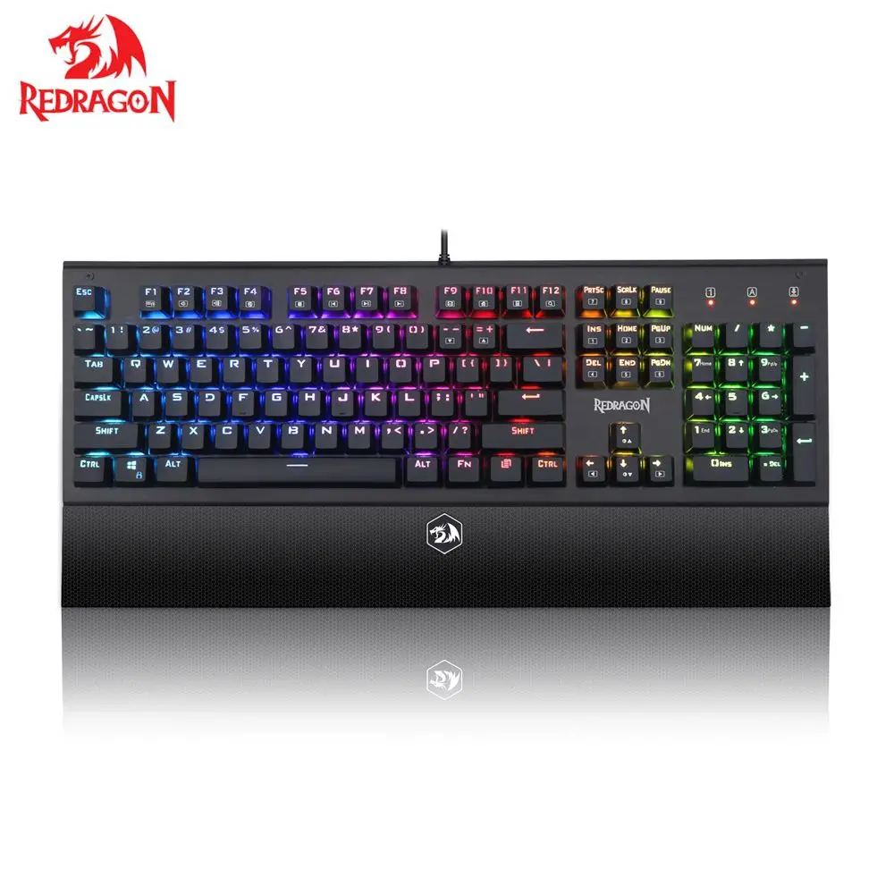 Механическая игровая клавиатура Redragon K569 ARYAMAN с RGB подсветкой 104 клавиш подставкой
