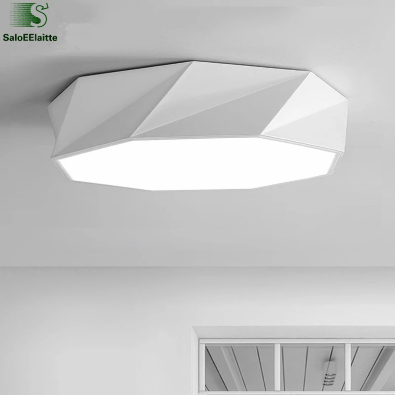 

Minimalism Geometric Stepless Dimmable Led Ceiling Lamp Metal Acrylic Mask Led Ceiling Light For Indoor Lighting Fixtures