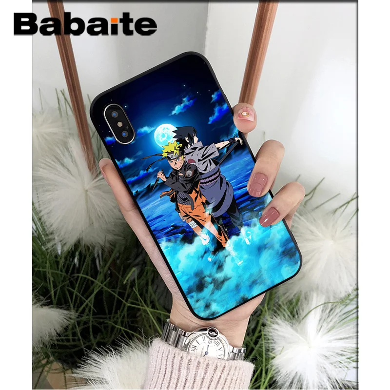 Мягкий чехол для телефона из ТПУ Babaite с аниме Наруто Учиха Саске iPhone 7 6 6S 8 Plus 5 5S SE XR