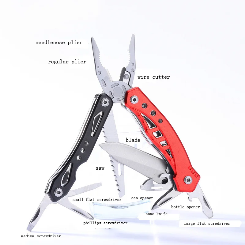 Stainless Steel Pliers Outdoor Camping Tourisms Folding Plier Pocket Multitool