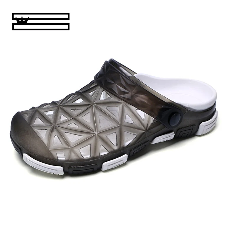 

SHUANGGUN New Summer Jelly Shoes Men Beach Sandals Hollow Slippers Men Flip Flops Light Sandalias Outdoor Summer Size 40~44