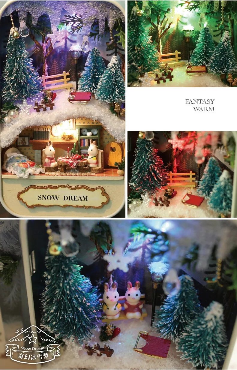 Cutebee DIY миниатюрный дом с мебели светодиодный музыкальный пылезащитный чехол модель строительные блоки игрушки для детей Casa Newv1-v3