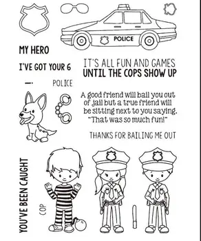 

Police Transparent Clear Silicone Stamp Seal DIY Scrapbooking photo Album Decorative Clear Stamp A0335