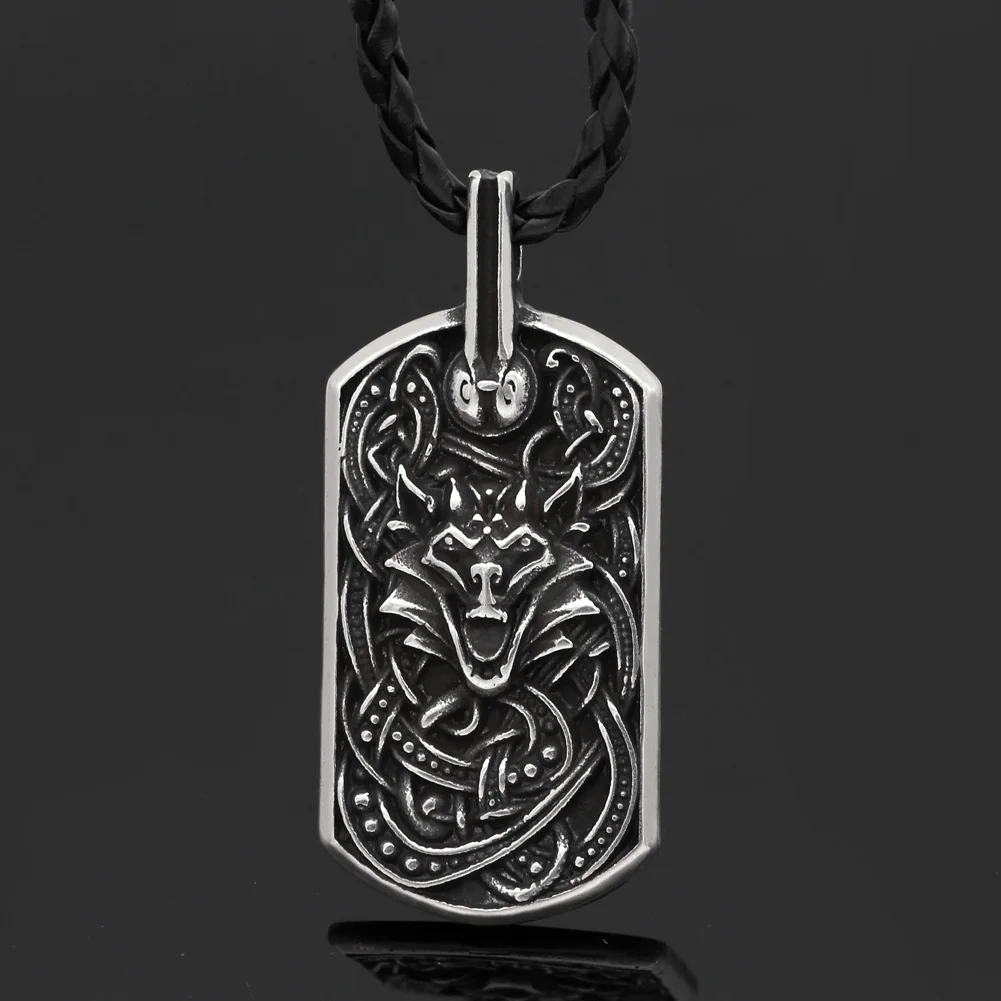 

Men 316L norse viking viking wolf Scandinavian pendant necklace