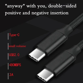 

USB Type C 3.1 Male to Type-C Cable Male USB-C Power Delivery Fast Charger PD Cable for Macbook Pro Pixel 2 S8 S9