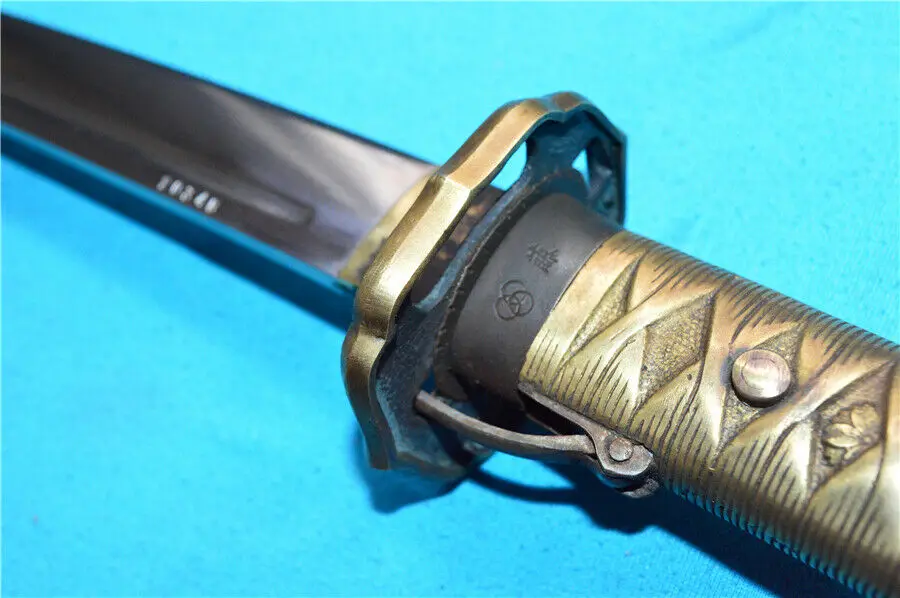 Military Japanese NCO Sword Samurai Katana Steel Sheath Matching Number Brass Handle