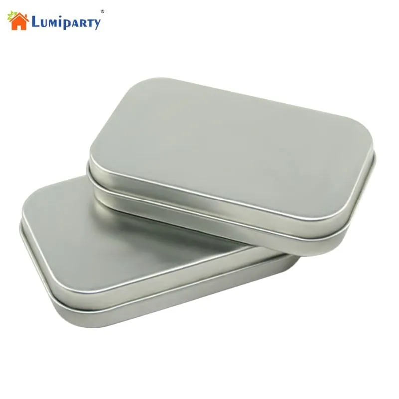 

LanLan Steel Tin Box, Basic Necessities Tins, 3.5 * 2.4 * 0.71 Inch, Small Gift Box for Jewelry Crafts Lip Balm Storage-35