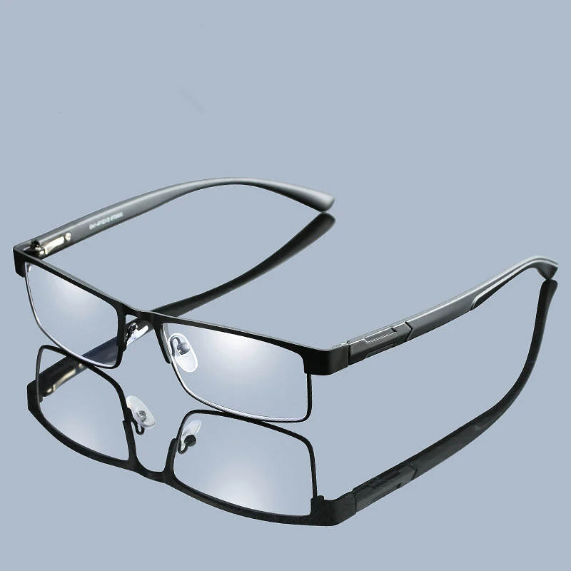 

Titanium Alloy Reading Glasses Women Non Spherical 12 Layer Coated Lenses Retro Business Hyperopia Prescription Glasses Men
