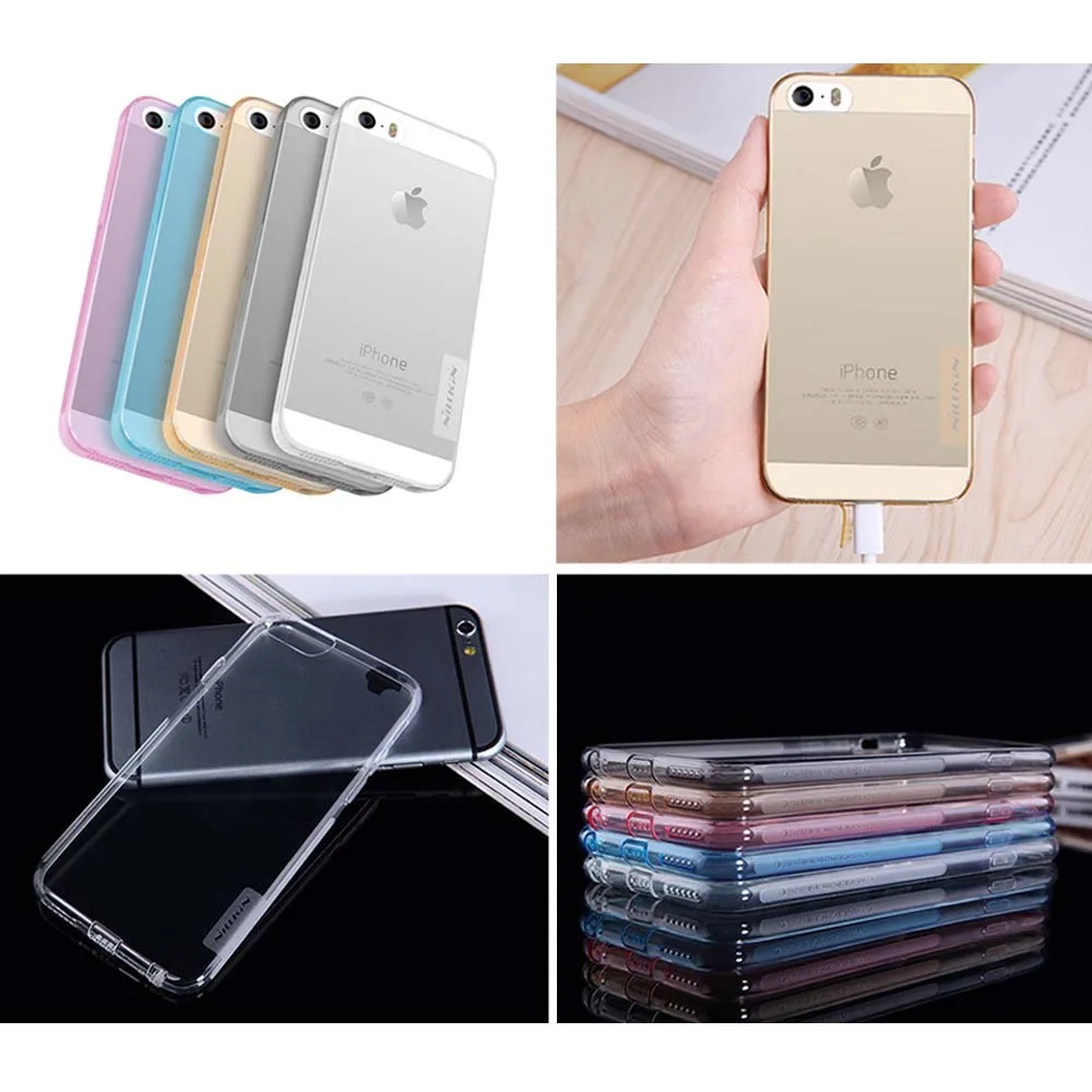 

NILLKIN 0.6mm Ultra Thin Transparent Nature silicon TPU Case For iPhone 6 6s case (4.7inch) 6 plus 5.5'' for iphone SE 5s case