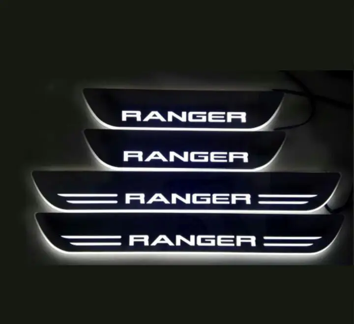 

accessories LED Door Sill Scuff Plate Welcome Pedal threshold shining brilliant pedal fit for 2012-2017 T6 T7 ranger