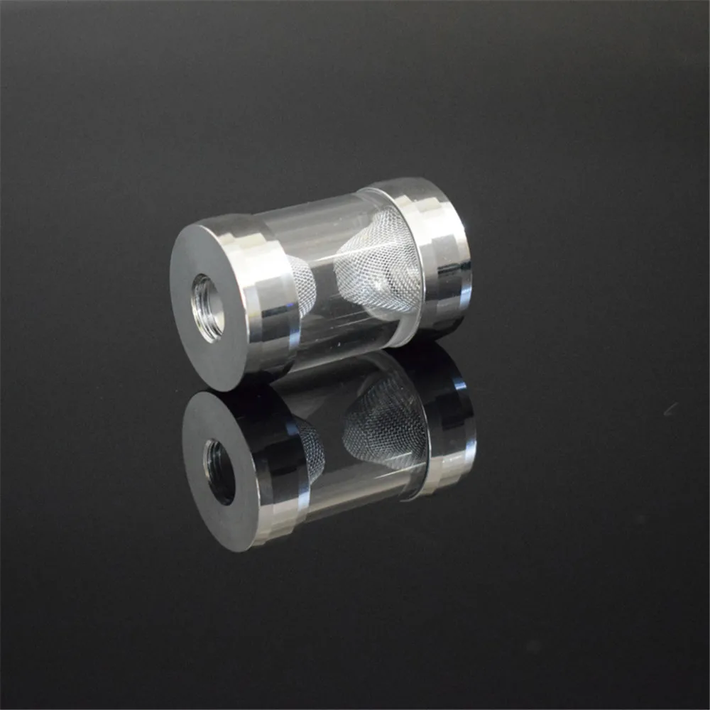 

Double Filter Design Metal Cylindrical Water Filter Converter Adapter Water Liquid Cooling System Accessory