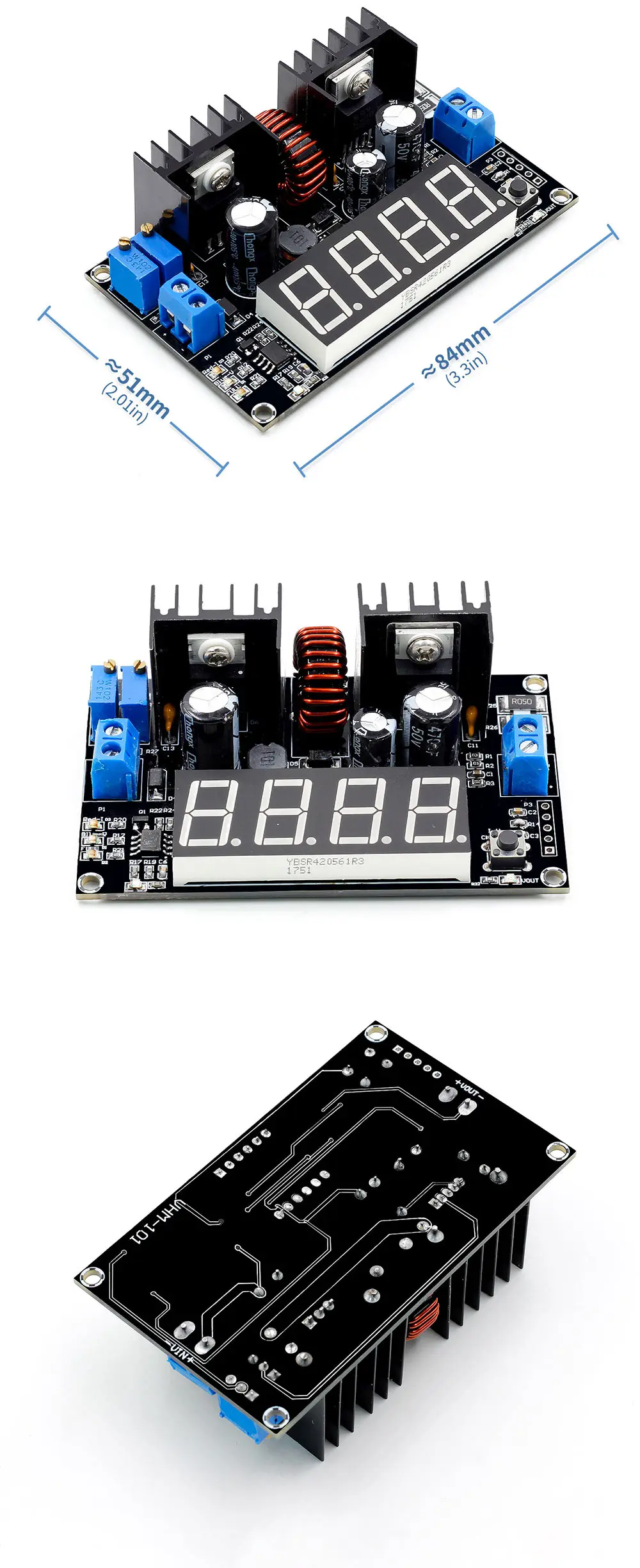 VHM-101 цифровой дисплей DC 5A 180 Вт регулируемый CC CV понижающий источник питания модуль зарядки аккумулятора Напряжение Амперметр светодиодный драйвер