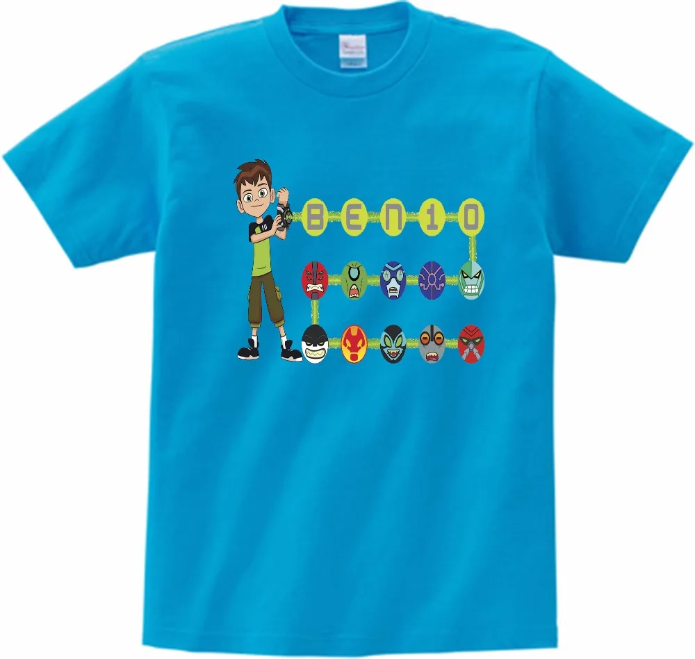 

2019 Summer T-shirt Ben 10 Shirts For Boys Shirts T-shirt For Girl Children Boy Clothes Green Girls Tees Filles Ecolier Tops