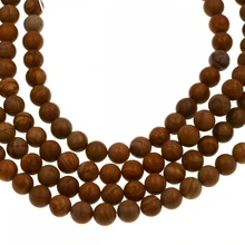 10mm Marrón Natural Del Grano semi-preciosas Cuentas de Piedra del filamento lleno de fuente de la joyería