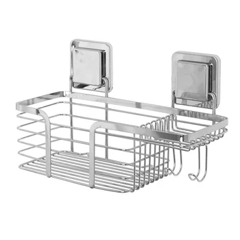 

Stainless Steel Bathroom Storage Shelf Punch-Free Kitchen Bathroom Toilet Wall Hanging Storage Rack