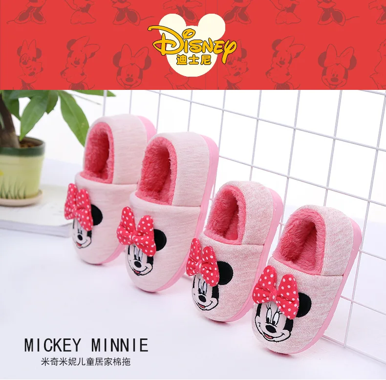 Sapatos de Bebê Disney Mickey Minnie Inverno Crianças Algodão Chinelo Sapatos Meninos - Meninas Indoor Aquecimento Casa Criança 2020 Mod. 317185 3 Weddings & Events