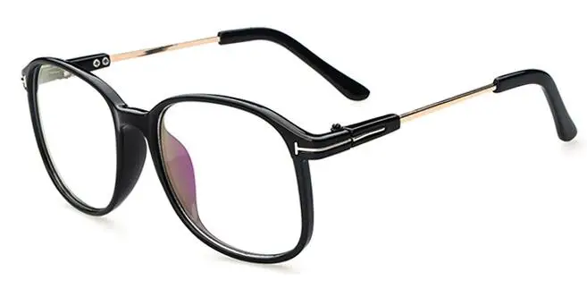 TR90 очки с заклепками кадр очки по рецепту дизайнерские очки модные близорукость очки рамки для Для мужчин Для женщин - Цвет оправы: bright black