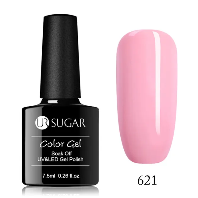 Ur Sugar 7,5 мл Гель-лак розовый красный цвет дизайн ногтей маникюр Гибридный верниш Полупостоянный УФ-гель Краска Лак для ногтей - Цвет: 621