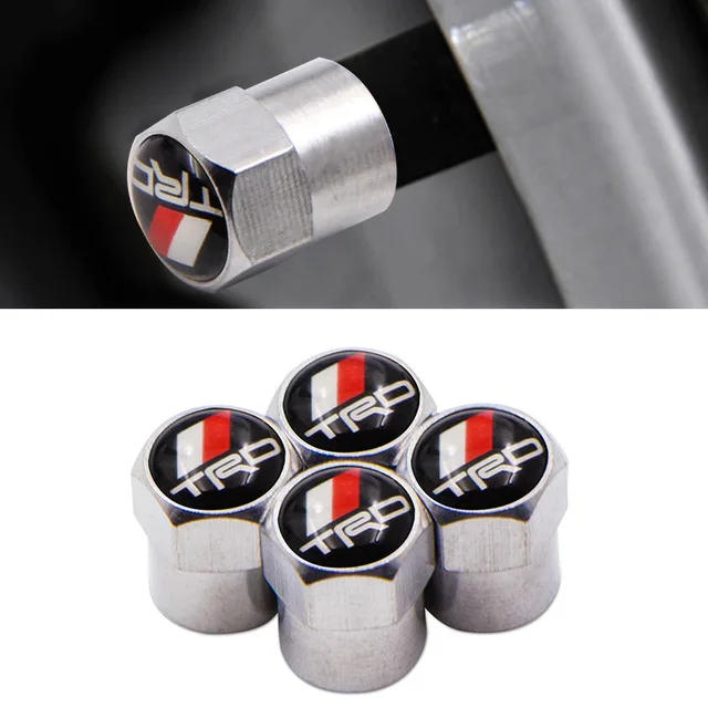 

4PCS/set Auto Accessories Wheel Tire Parts Valve Stem Caps Cover For Toyota CROWN REIZ TRD Racing LOGO Tire accessories styling