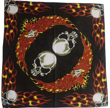 

2019 New Cotton Mens Skull Flame Eagle Cycling Bandanas Head Scarf Neck Headtie Headband Headwrap Hand Kerchief