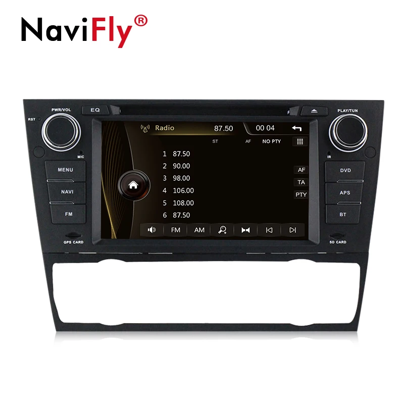 Cheap NaviFly Europe RDS Original UI Car DVD player radio audio For BMW 3 Series E90 E91 E92 E93 With Car GPS navigation BT USB E90 3
